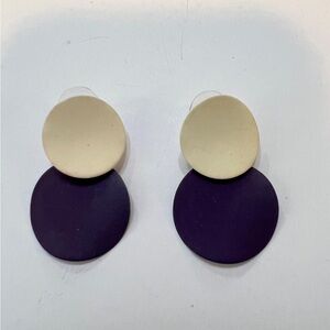 Stylish Blue and White Earrings